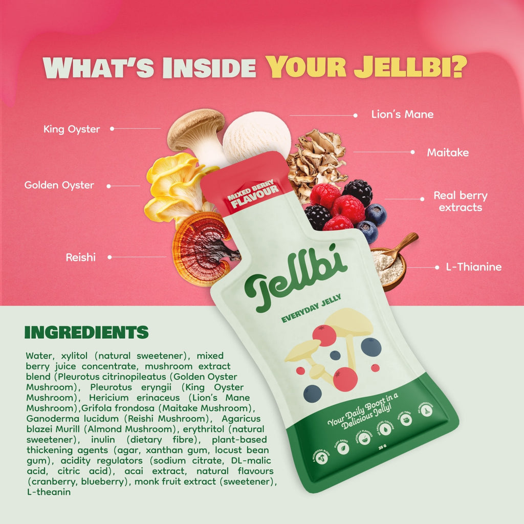 Everyday Mushroom Jelly Sample Pack (2 Sachets) - Jellbi